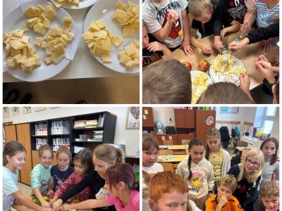 Ochutnávka ovoce a mléčných výrobků