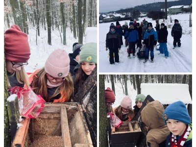 Zasněžený den čtvrté třídy